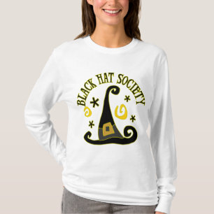 Camisa da sociedade T do chapéu negro