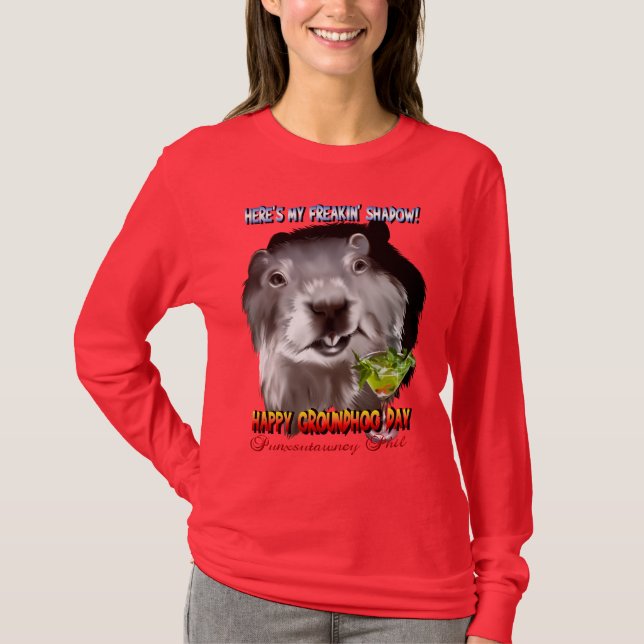 Camisa da sombra de Punxsutawney Phil (Frente)