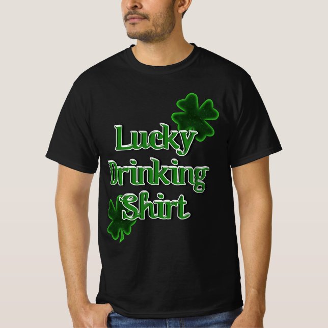 Camisa da Sorte para Beber - Dia de São Patrício (Frente)
