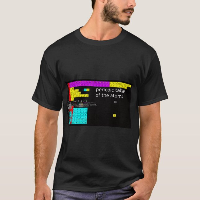 Camisa da Tabela Periódica de Átomos (Frente)