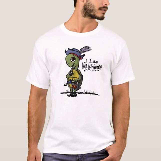 Camisa da tartaruga do Dia das Bruxas (Frente)