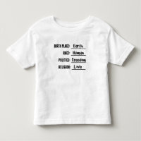 CAMISA DA TERRA DO LUGAR DE NASCIMENTO PARA