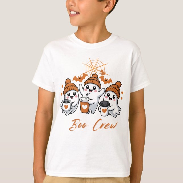 Camisa Da Tripulação Boo | Ghost Squad Halloween (Frente)