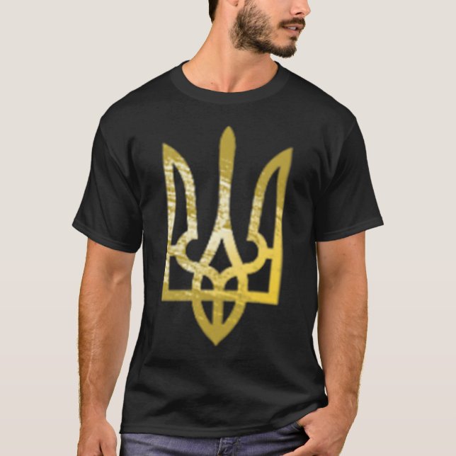 Camisa da Ucrânia Tridente Tryzub Zelensky Militar (Frente)