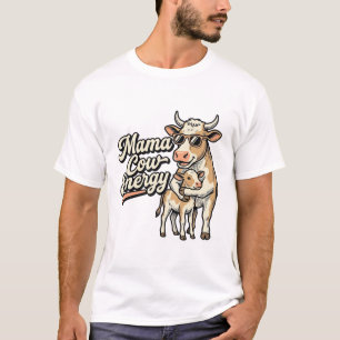 Camisa da Vaca Mamãe para Mães da Fazenda Rural