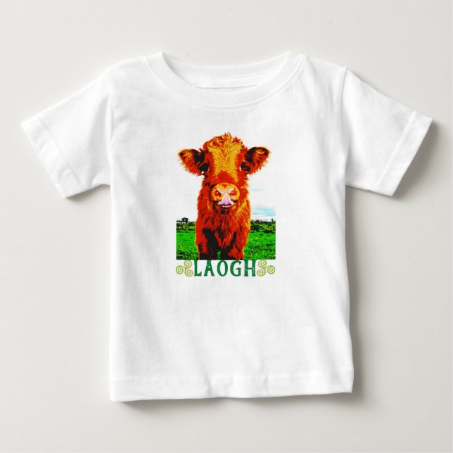 camisa da vaca T do bebê (Frente)
