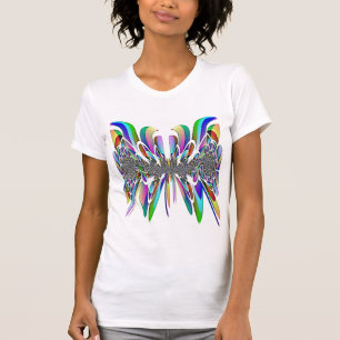 Camisa da veste do laço do arco-íris