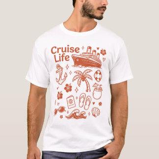 Camisa da Vida de Cruzeiro Navio Vintage Retro Ver