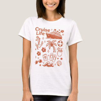 Camisa da Vida de Cruzeiro Navio Vintage Retro Ver