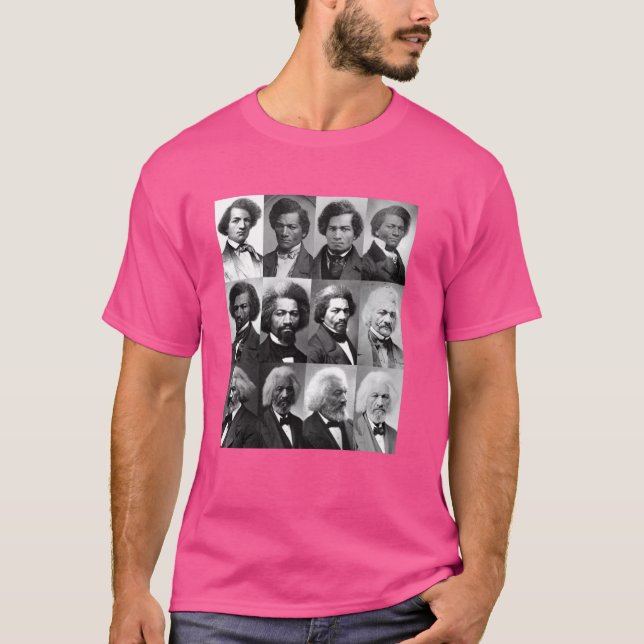 Camisa da Vida de Frederick Douglass-Retro Preto H (Frente)