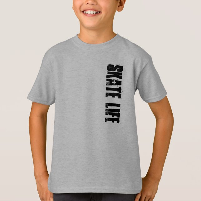 Camisa da vida t do skate dos miúdos (Frente)