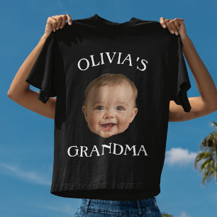 Camisa da Vovó com Foto Personalizada do Bebê No