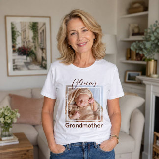 Camisa da Vovó Personalizada com Foto e Nome da Cr