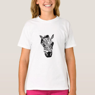 Camisa da zebra da menina