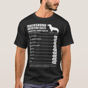 Camisa Dachshund T - Camisa De Fatos Nutricionais