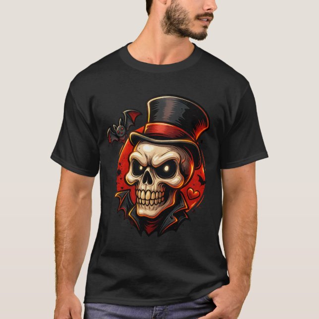 Camisa Dapper Skull | Cavalheiro do Halloween Góti (Frente)