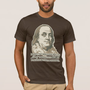 Camisa das citações de Ben Franklin