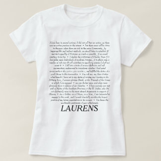 Camisa das cotações de John Laurens