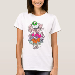 Camisa das flores do globo ocular da Alienígena do