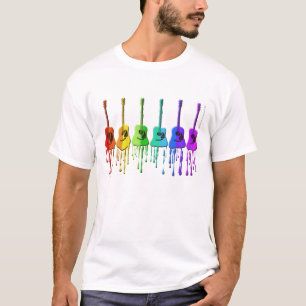 Camisa das guitarra acústicas do arco-íris