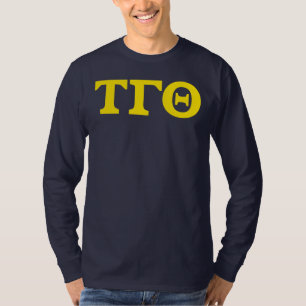 Camisa das Letras Longas de Capa - Marinho com Blo