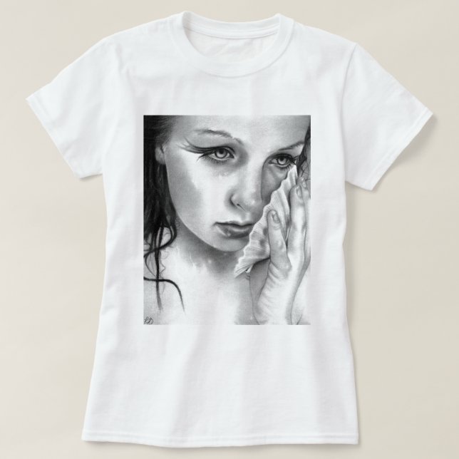 Camisa das marés de água-marinha da sereia (Frente do Design)