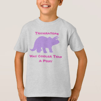 Camisa das meninas do Triceratops