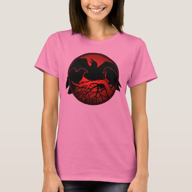Camisa das Mulheres com Tanque Raven Top Raven (Frente)