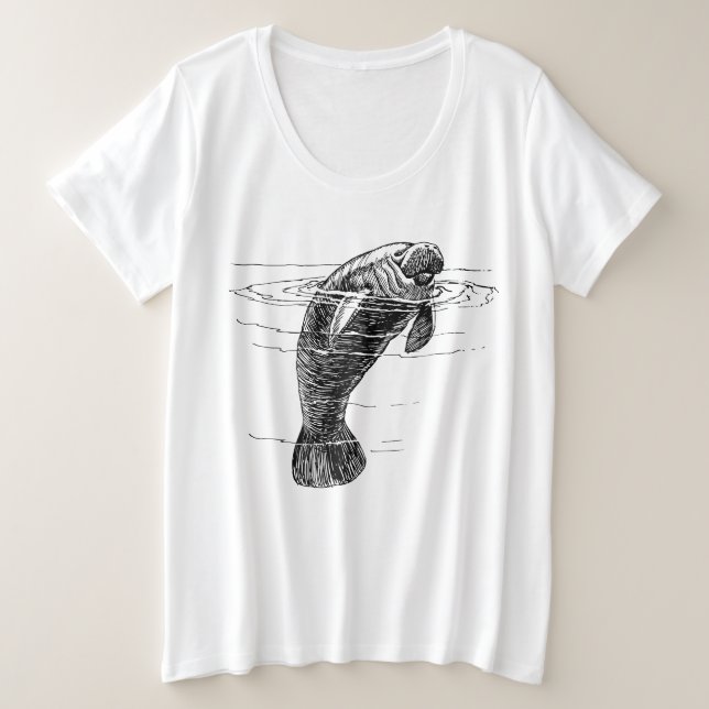 Camisa das mulheres de Manatee (Frente do Design)