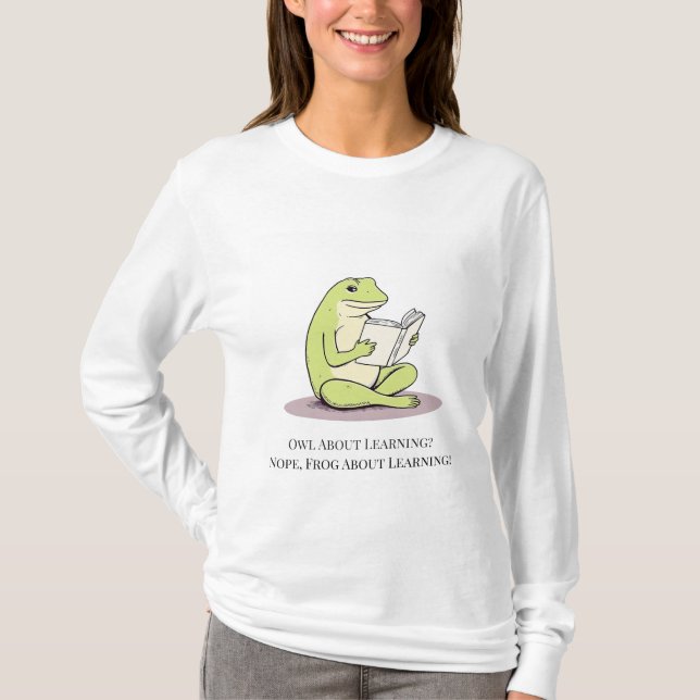 Camisa das mulheres em Sapo bonito de ler (Frente)