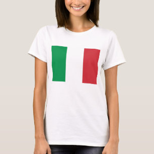 Camisa das mulheres T com a bandeira de Italia