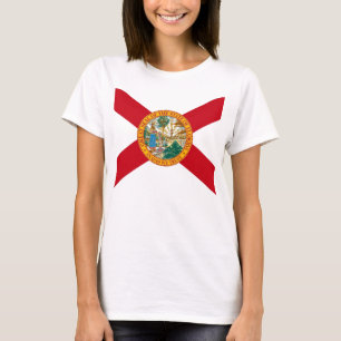 Camisa das mulheres T com a bandeira do estado de