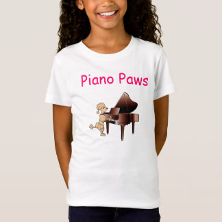 Camisa das patas do piano do pianista da caniche