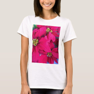 Camisa das poinsétias das mulheres