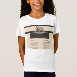 Camisa das raparigas do Café de Kanela - Charme Cu
