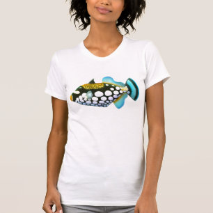 Camisa das senhoras do Triggerfish do palhaço