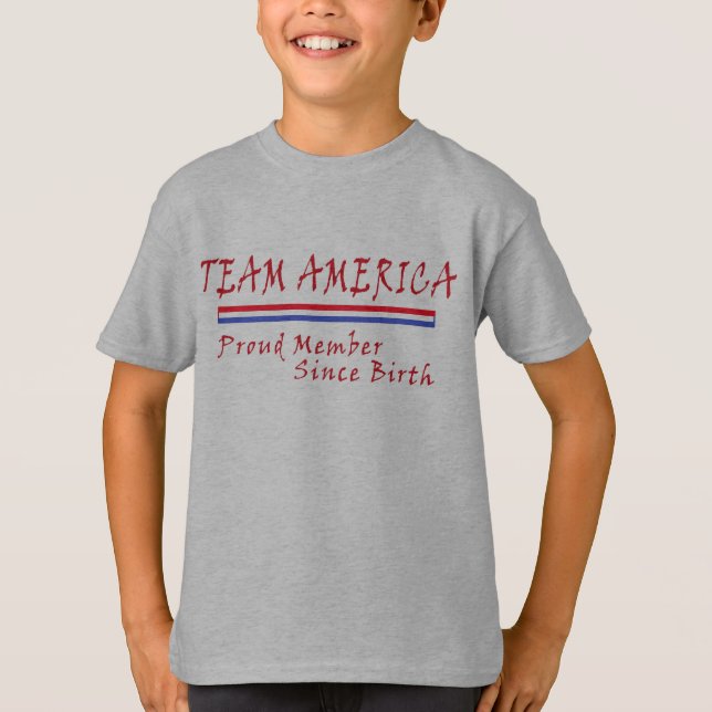 Camisa de 3 Crianças da Team America (Frente)