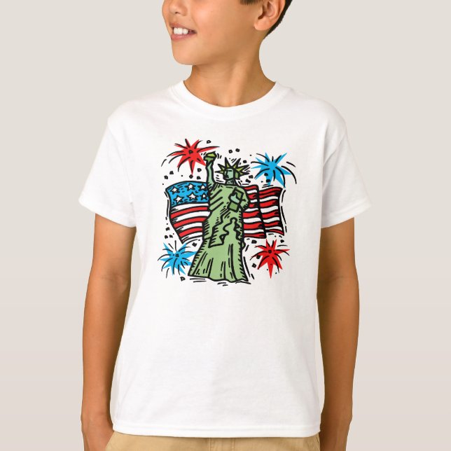 Camisa de 4 de julho: "Lady Liberty" (Frente)