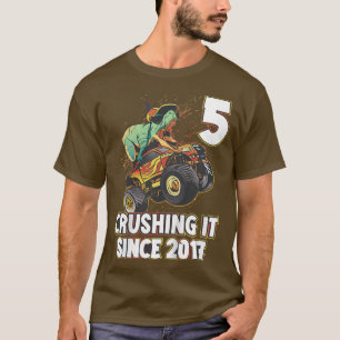 Camisa de 5 de aniversário de monstro para criança