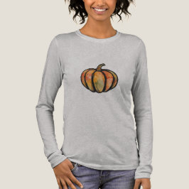 Camisa De Abóbora De Aquarela