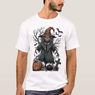 Camisa de Abóbora de Halloween do Espantalho da Br