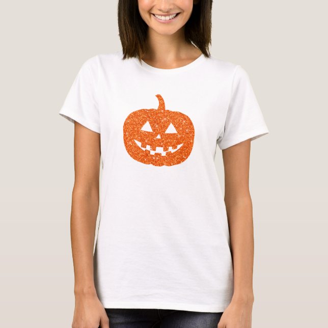 Camisa de Abóbora de Halloween Feminina (Frente)