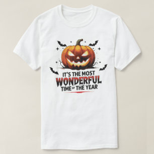Camisa de Abóbora de Halloween Impressão branca