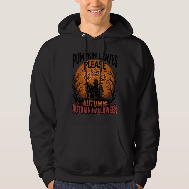 Camisa de Abóbora de Outono Com Folhas de Outono A (Frente)
