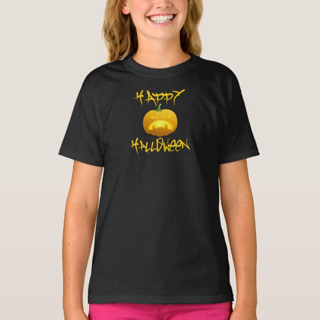 Camisa de Abóbora Feliz Halloween (Frente)