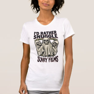 Camisa de Abraço de Terror Filme Noturno de Crânio