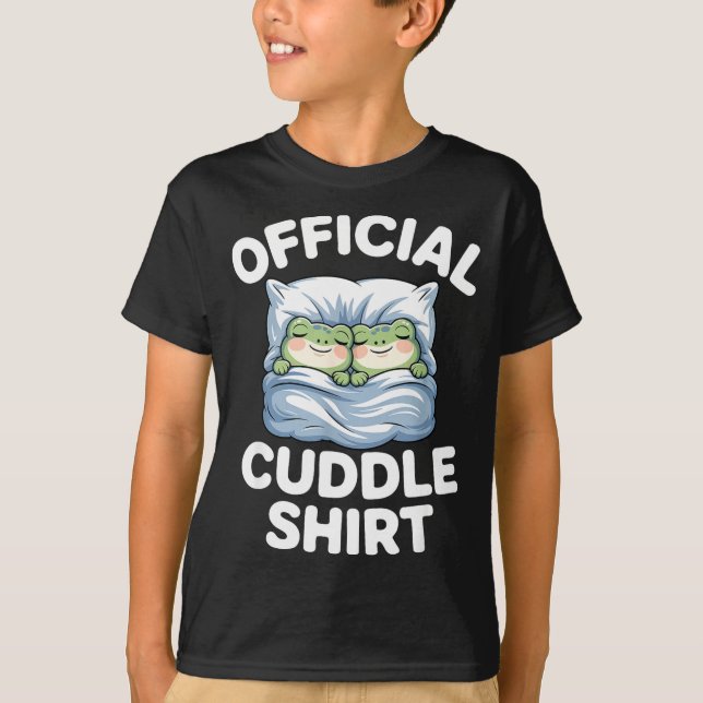 Camisa de Abraço Fofa de Sapos Engraçada Confortáv (Frente)