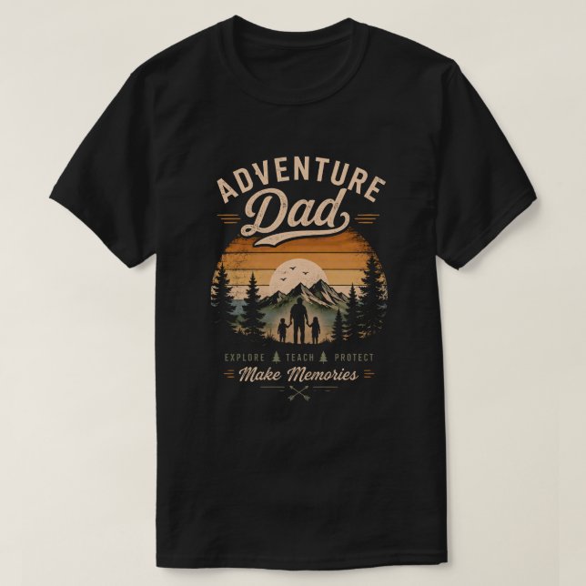 Camisa de Acampamento Adventure Dad | Pai ao Ar Li (Frente do Design)