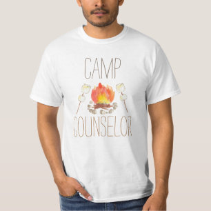 Camisa de acampamento do aniversário do conselor