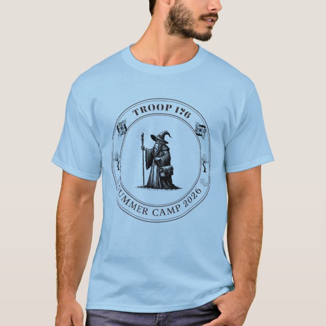 Camisa de Acampamento Verão 2026 - Logotipo Fronta (Frente)